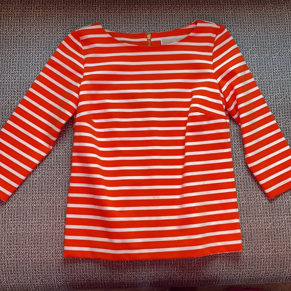 Michael Kors Orange Striped 3/4 Sleeve PM
